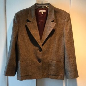 Brown Tweed Wool Blazer